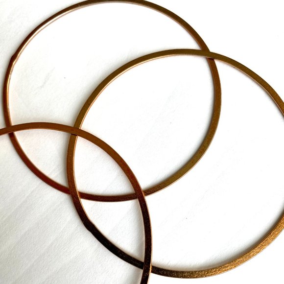 Vintage Copper Bangle Bracelets, Set of 3 - Picture 15 of 16